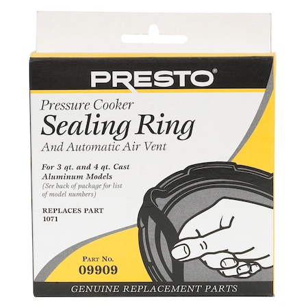 NATIONAL PRESTO 09909 Presto Rubber Pressure Cooker Sealing Ring 3 & 4 qt