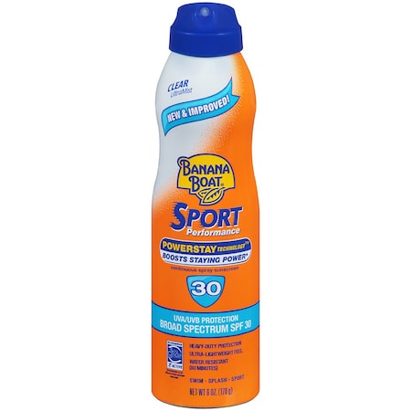 BANANA BOAT 03178 Sport Performance Continuous Spray Sunscreen 6 oz 1 pk