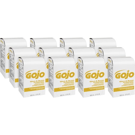 GOJO GOJ912712CT 27.1 fl oz (800 mL) Gold & Klean Antimicrobial Lotion Soap 12