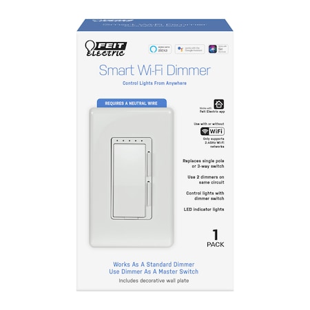 FEIT ELECTRIC DIM/WIFI Feit Smart Home White 150 W Toggle Smart-Enabled Dimmer
