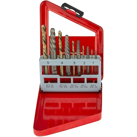 NEIKO 01925A Screw-Extractor And Left-Hand Drill-Bit Set, HSS M2 Steel, Bolt