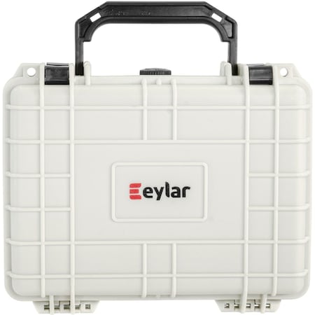 EYLAR SA00042-WHI 9.12in Compact Gear Hard Case Waterproof with Foam White