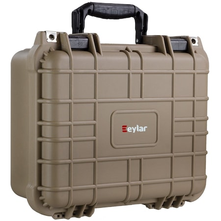 EYLAR SA00001-TAN Compact 13.37in Gear Hard Case Waterproof w/ Foam Tan