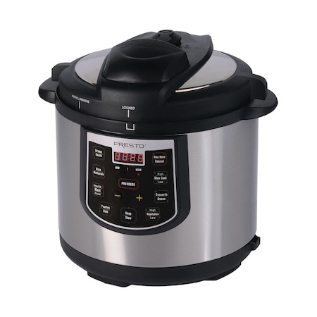 NATIONAL PRESTO 02141 Presto Aluminum Pressure Cooker 6 qt Silver