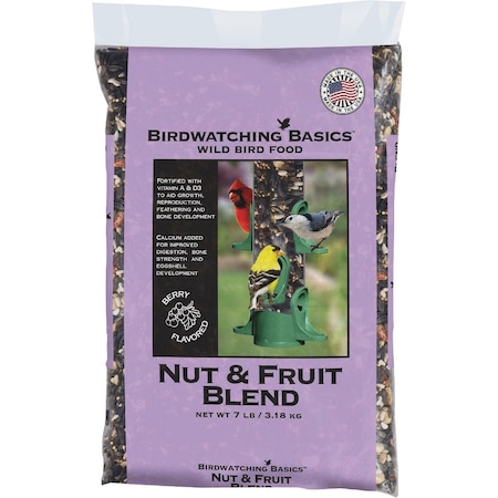 BIRDWATCHING BASICS 1164 7 Lb. Nut & Fruit Blend Wild Bird Food