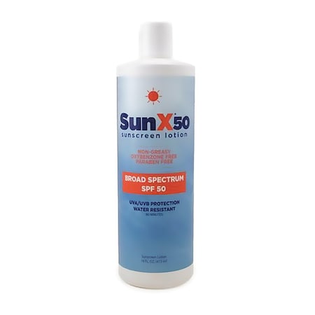 SUNX 18-909G Sunscreen,16 oz,Bottle,50 SPF