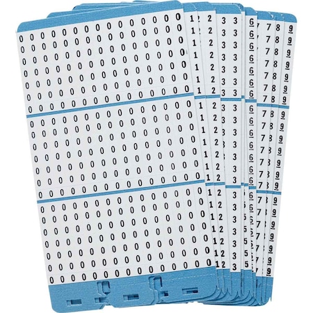 BRADY PWM-0-9 Porta-Pack Wire Marker Book Refill Repositionable Vinyl Cloth 0