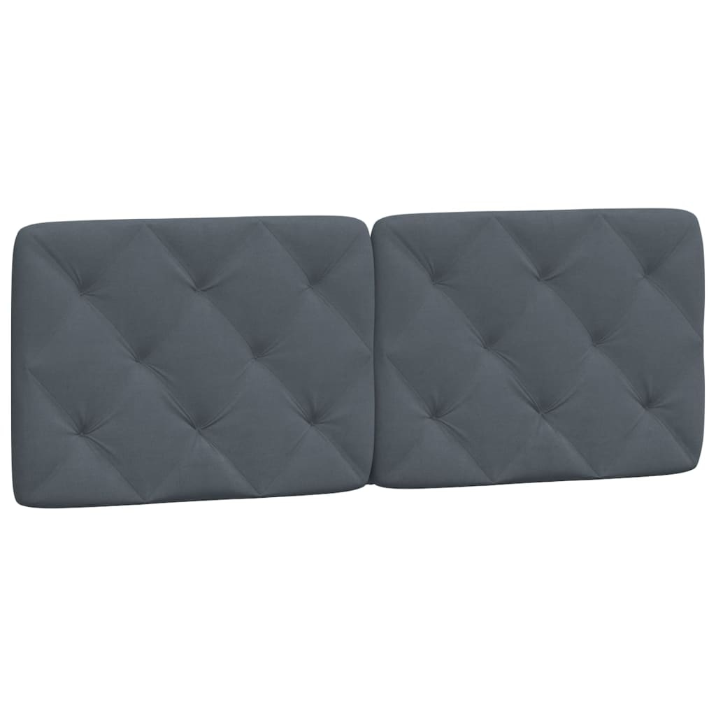 vidaXL Kopfteil-Kissen Dunkelgrau 140 cm Samt Image