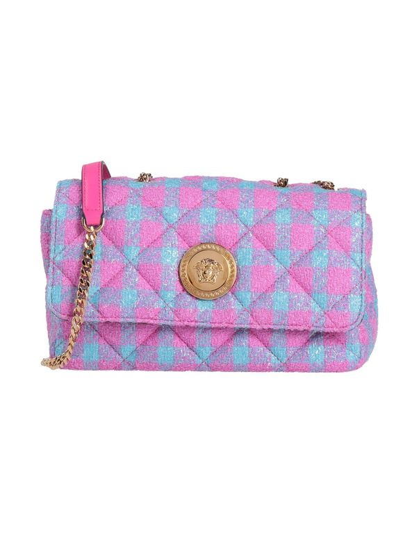 Cross-Body Bag Calfskin, Virgin Wool, Polyamide - Purple - Versace Crossbody Bags