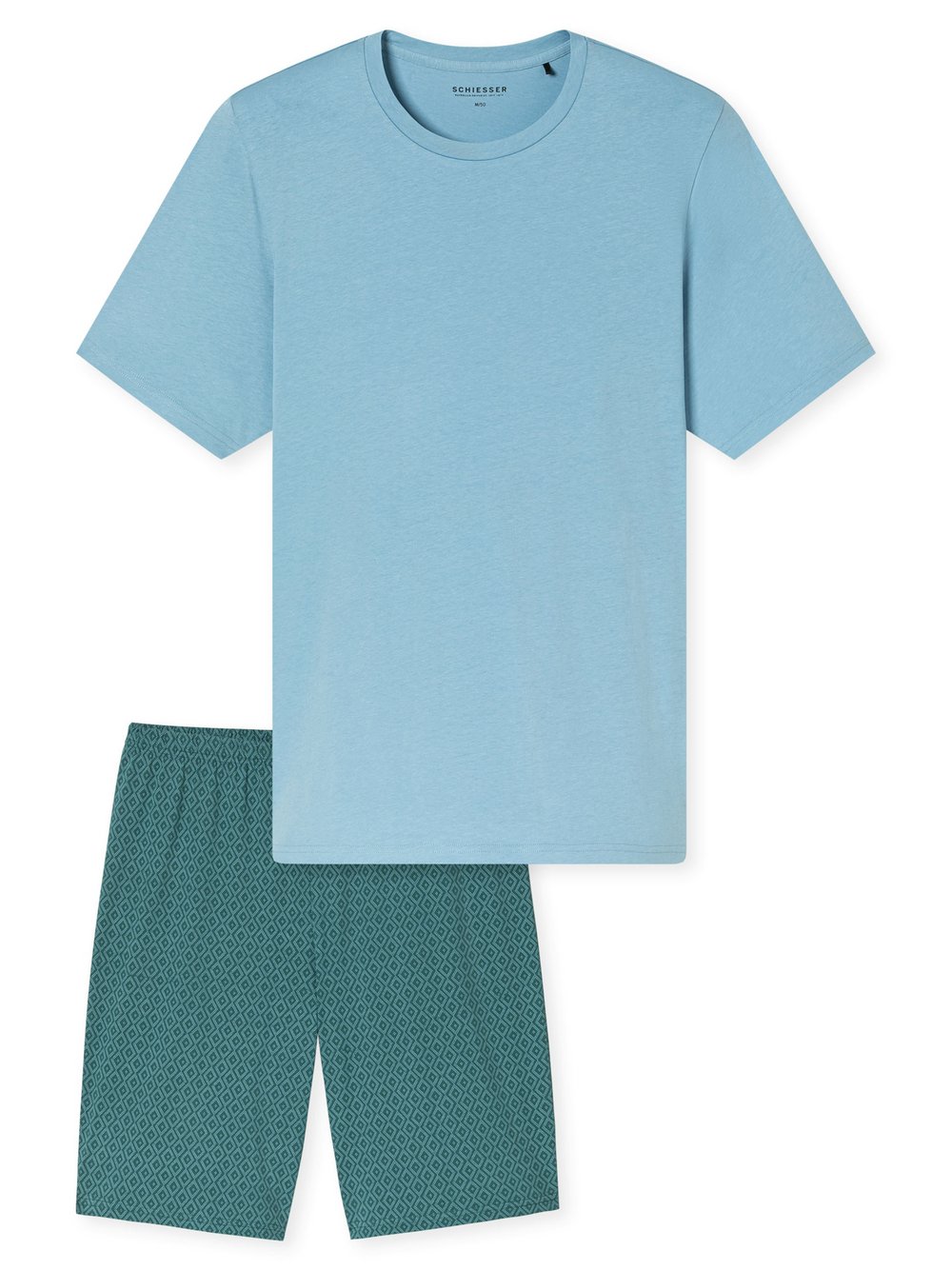 Schiesser Pyjama Herren hellblau, 52 Image