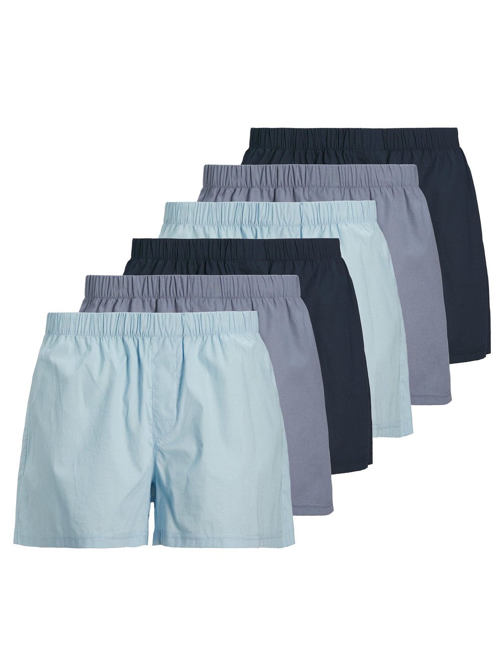 Jack & Jones Web-Boxershorts 6er Pack Herren blau, L Image