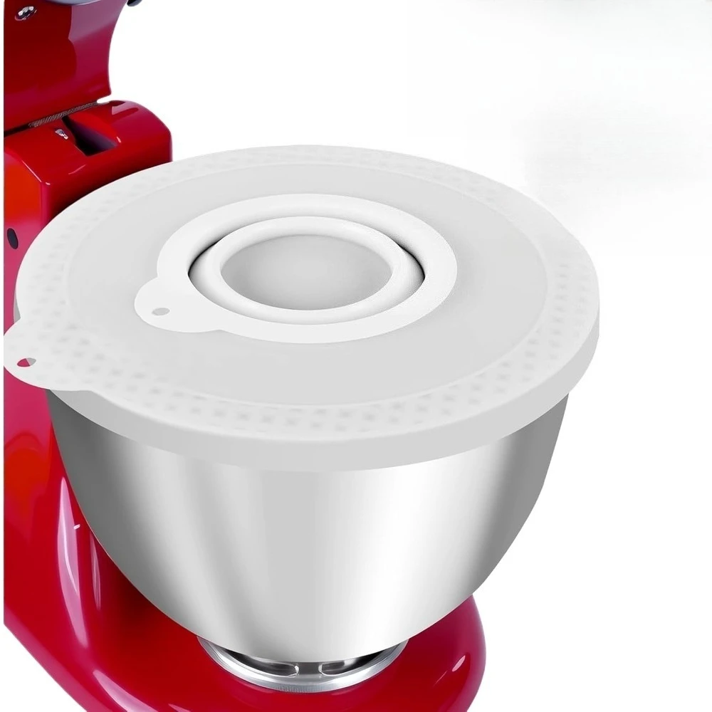 4,5-5 Quart Kippkopf-Standmixer Silikon-Mixerschüssel-Abdeckung Ausgießschutz Deckel Kompatibel mit KitchenAid Image