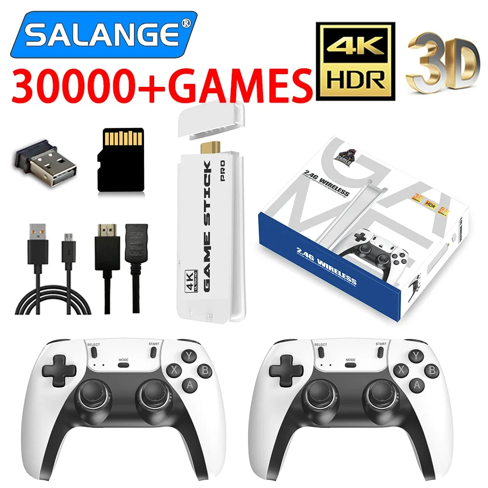 M8 4k Pro Game Stick Mini-TV-Handheld-Spiele konsole Wireless Gamepads Videospiel 30000 Retro-HD-Ausgang Zwei-Spieler für ps1 usw.