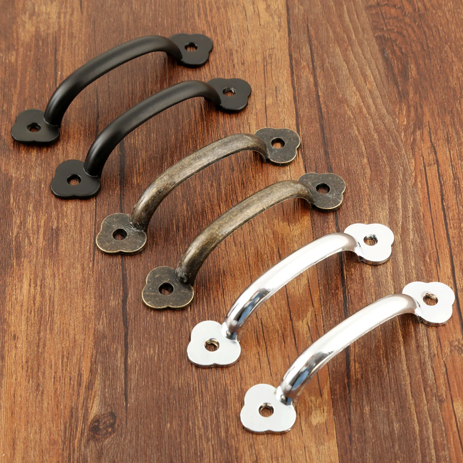 2Pcs 85mm Vintage Schmuck Holz Box Griffe Pulls Knob Dekorative Möbel Griff Schublade Schrank Küche Hardware Mit Schrauben