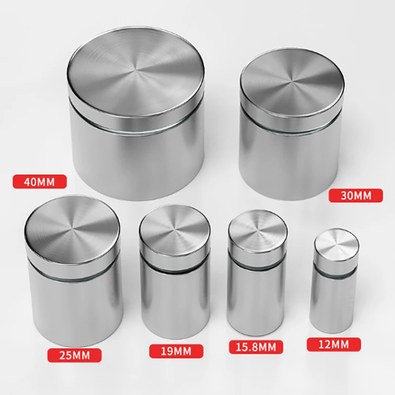 4-36Pcs Werbung Nagel Glas Verschluss Durchmesser 12MM-19MM Edelstahl Schraube Werbung Halterung Nagel Befestigungs schraube Hardware Image