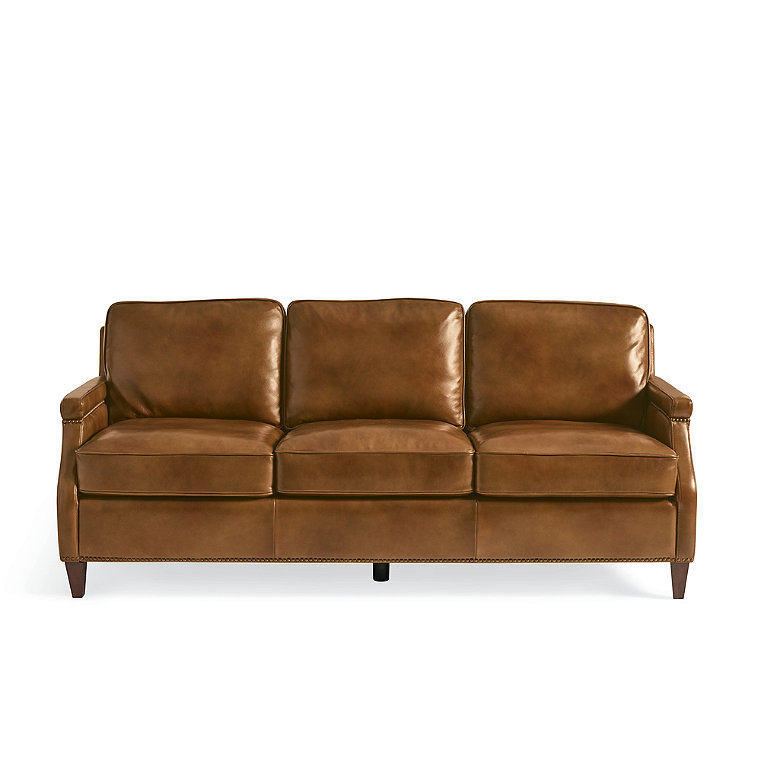 Merrick Sofa - Leather, Springfield Oak - Grandin Road