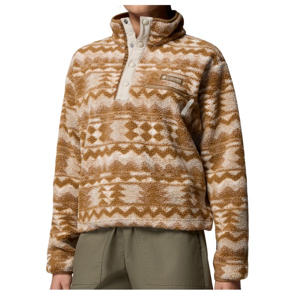Columbia - Women's Helvetia II Printed Cropped Half Snap - Fleecepullover Gr M beige/braun