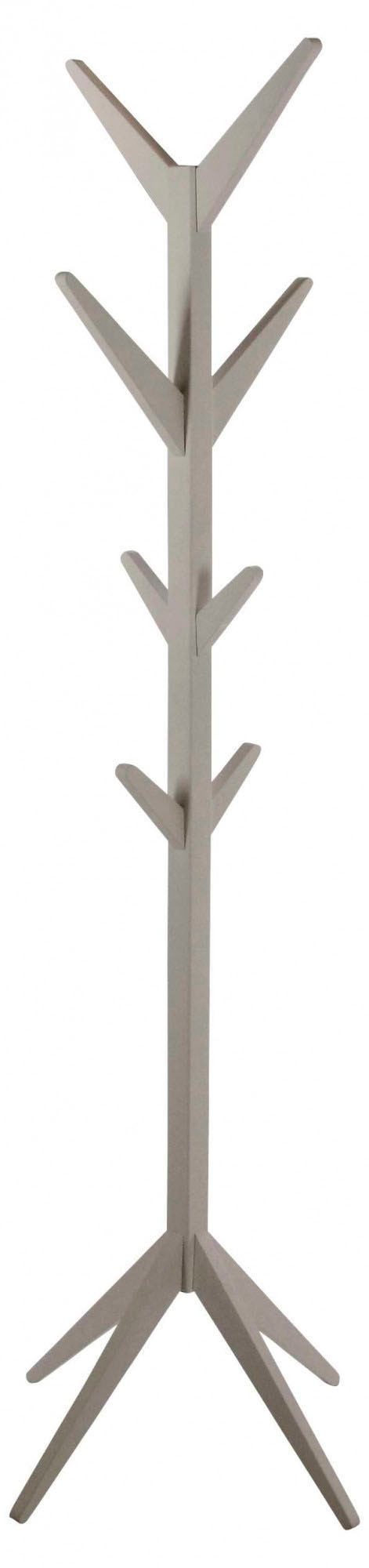 Kleiderständer ACTONA GROUP "Ascot", grau, B:42cm H:178cm T:42cm, MDF, Garderobenständer, Garderobenständer aus lackiertem MDF, mit 8 Haken