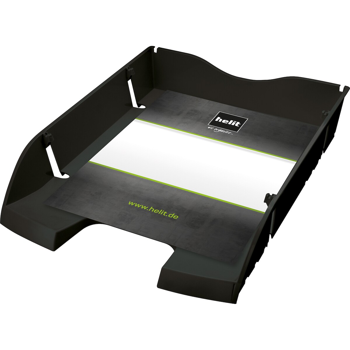 helit Briefablage the green deck H2363595 DIN A4-C4 PET sw Image