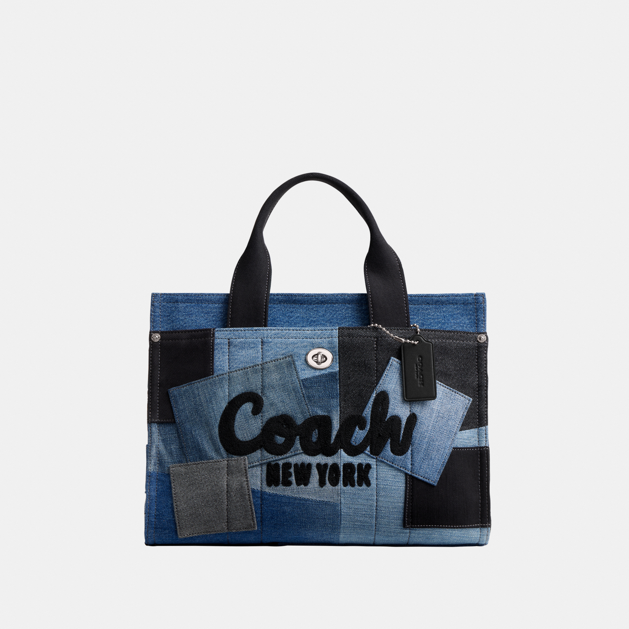Coach Womens Cargo Tote Bag With Patchwork - Blue - One Size | Coach Sale | Discount Designer Brands