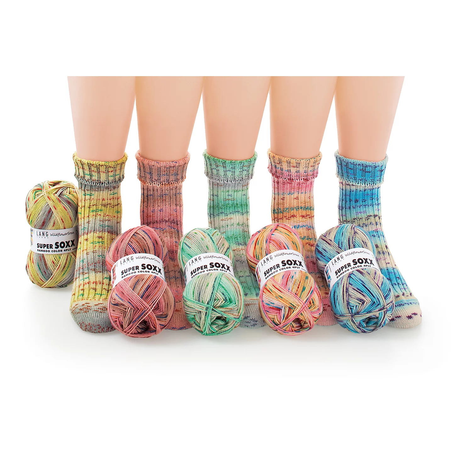 Lang Yarns Sockenwolle Super Soxx Bamboo WildflowerSoxx Image