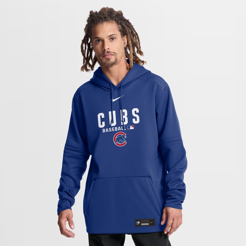 Chicago Cubs Nike Authentic Therma Fleece Pullover Hoodie – Herren Image
