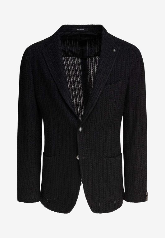 Single-Breasted Buttoned Blazer - Black - Tagliatore Jackets