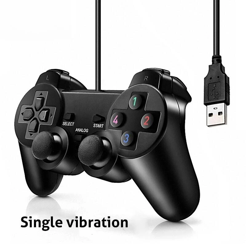 Data Frog Wired Gamepad with Analog Sticks & Vibration, USB PC Controller for PlayStation 2 Console, Plug and Play Legacy Gaming