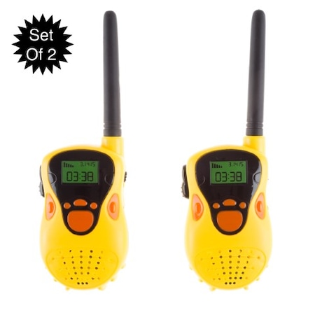 TOY TIME 576552YYK Toy Time Kids Walkie Talkie Set - 2-Pack, Yellow