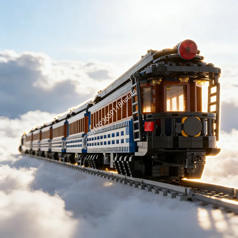 7284 Teile MOC Polar Express Waggons Modellbausatz Konstruktionsspielzeug Weihnachtsgeschenke Kreative Idee Bausteine Bildung Image