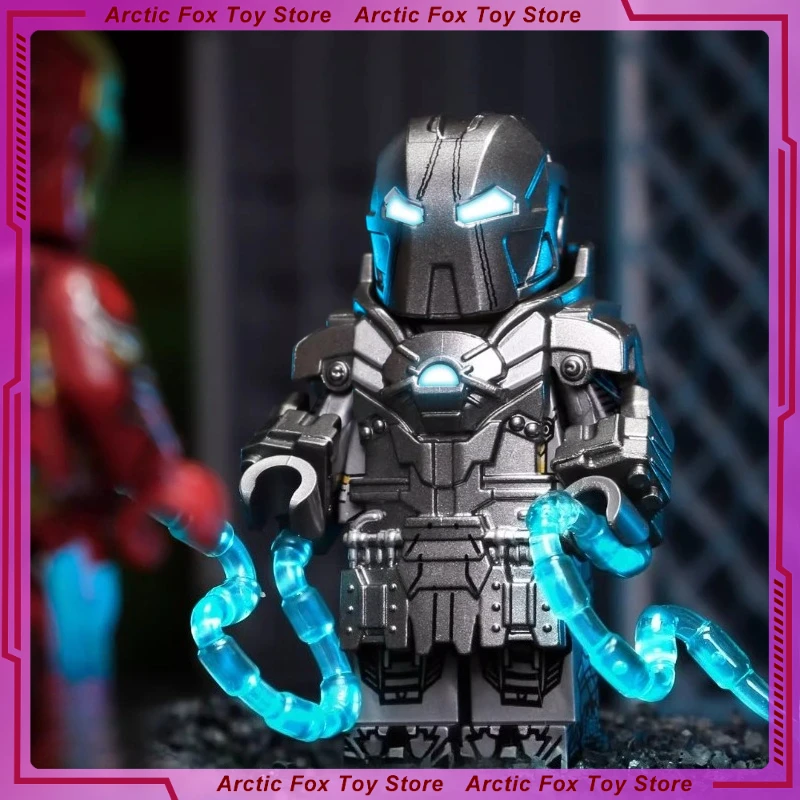 5 cm große The Avengers-Filmfigur Iron Man, peripheres PVC-Modell, zusammenbaubare Bausteine, Desktop-Dekoration, Ornamente, Geschenke, Spielzeug
