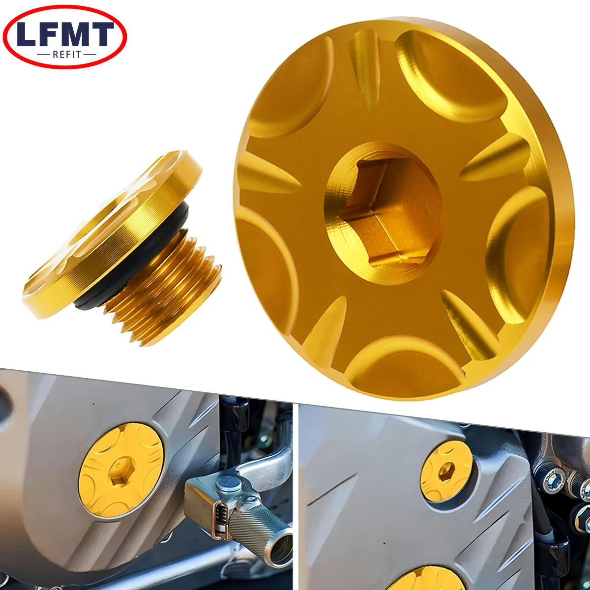 Für Suzuki RMZ250 RMZ450 RMX450Z RMZ 250 450 RMX 450Z Motorrad Ölfilterabdeckung Schutzkappe Motorsteuerungsbolzen-Set 2005-2022 Image