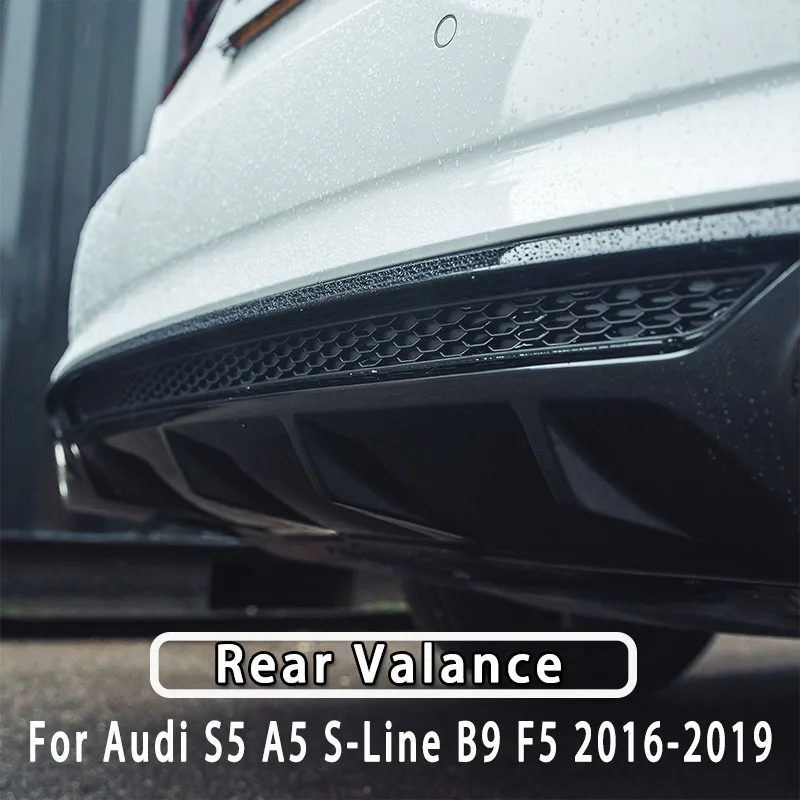 Für Audi S5 A5 S-Line Sportback/Coupé B9 F5 2016-2019 Heckstoßstange Volant Heckdiffusor Spoiler S5 Style Heckstoßstangenstimmung Image