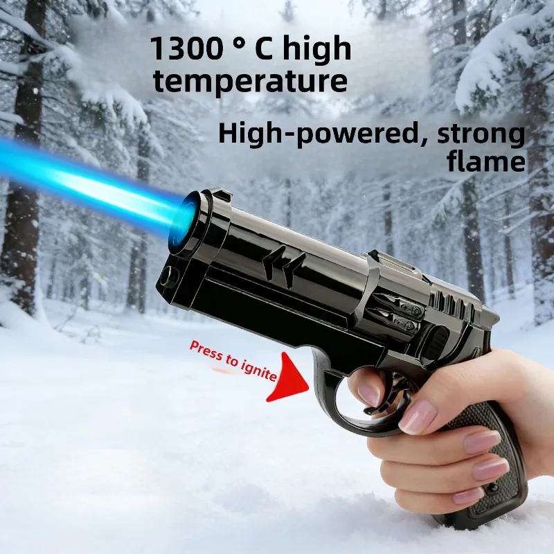 Neue kreative Butan Gas Turbo Feuerzeug Outdoor winddicht Zigarre Feuerzeug personalisierte Rauchen Zubehör Taschenlampe Feuerzeuge Männer Geschenk Image
