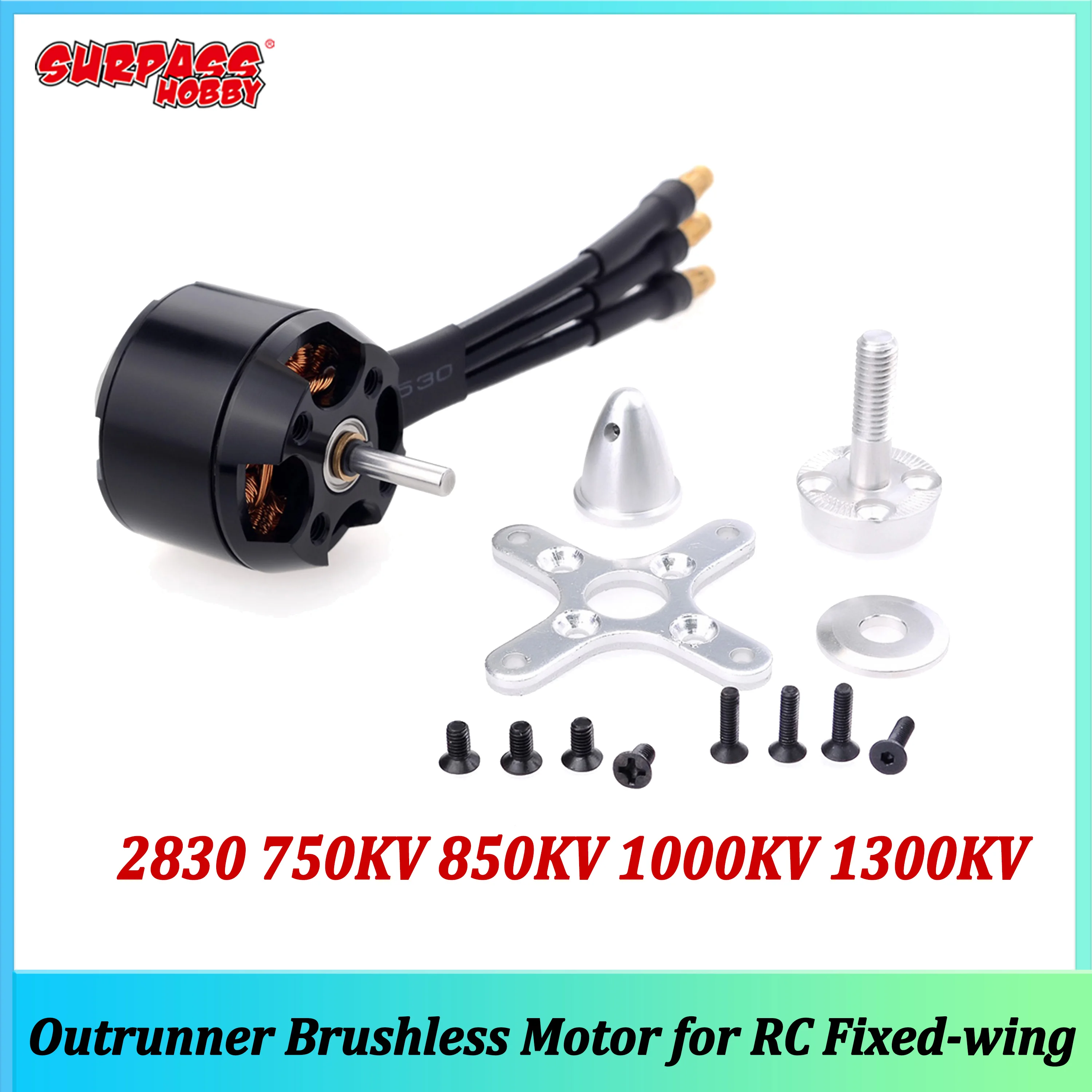 SURPASS HOBBY 2830 750KV 850KV 1000KV 1300KV Außenläufer Brushless Motor für RC FPV Racing Drohnen Multicopter Starrflügler Flugzeug