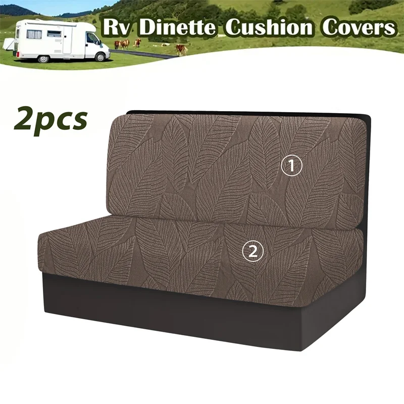 2 teile/satz RV Dinette Kissen Abdeckung Jacquard Stretch Camper Sofa Sitzbezüge RV Auto Bank Abdeckung Sitz Fall für Restaurant Cafe Image