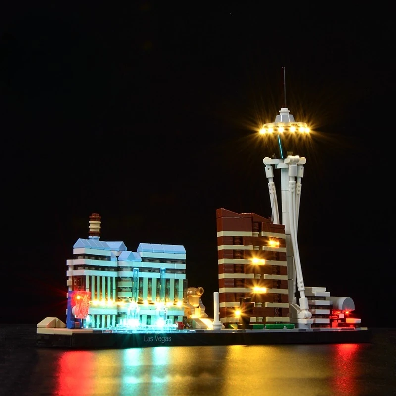 LED-Beleuchtungsset passend für LEGO Las Vegas Architecture 21047 (ohne Bausteine) Image