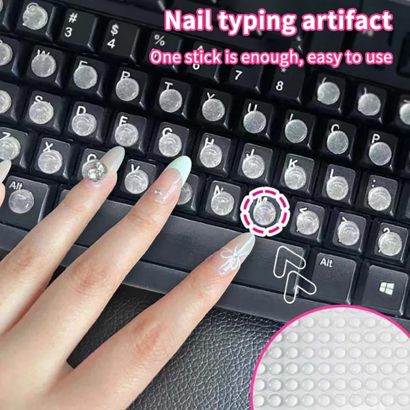 Tragbare Silikon-Tastaturaufkleber, lange Nägel, Silikonpad, praktisches Maniküre-Typ, schützende Laptop-Silikon-Tastaturpads Image