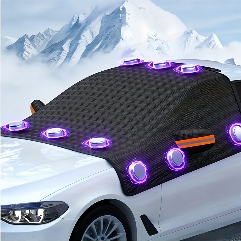 Winter Universal Auto Frontscheibe Abdeckung Verdickte Schneefeste Sonnenschirm Innen und Außen Geeignet Einfache Installation und Lager Image