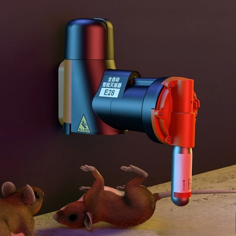 Automatische, humane, ungiftige Ratten- und Mäusefalle, Mehrfachfang-Falle ohne CO2-Zylinder, humane und ungiftige Lösung Image