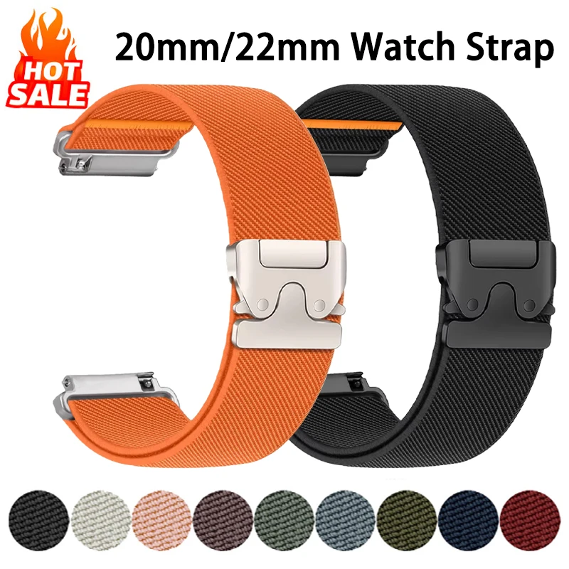 20 mm 22 mm Band für Amazfit Bip 6 5/GTS 3/2/2e/GTS2 Mini/GTR 3 Pro/42 mm/47 mm/2/2e/Stratos 2/3pro Fallschirmschnalle Correa Armband Image