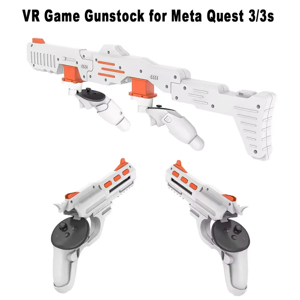 VR Gun Stock für Meta Quest 3/3S VR-Schießspielzubehör Verbessertes Spielerlebnis Controller Griffe Gunstock Gewehradapter Image