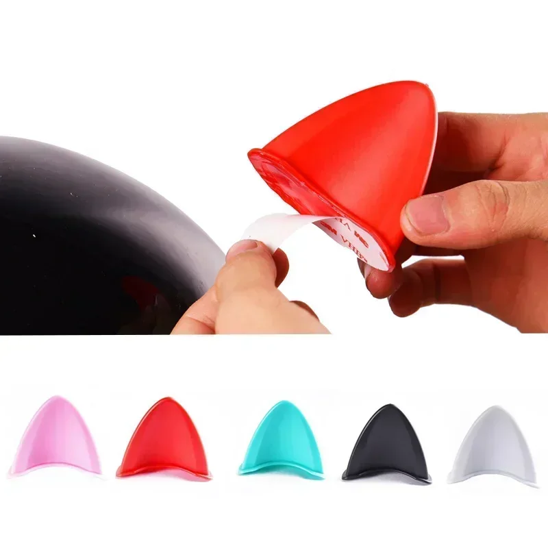 NEUE Motorradhelm-Dekoration, Katzenohren, wasserdicht, stilvoll, einfach zu installieren, zweifarbige PVC-Aufkleber, Helme, universelles Zubehör Image