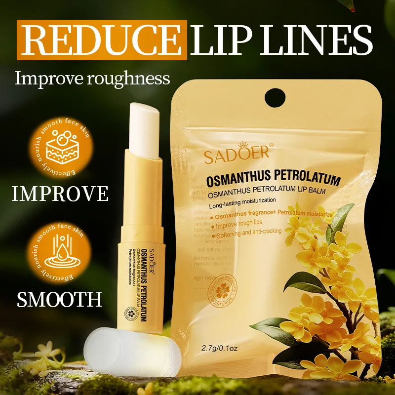 SADOER Osmanthus Lippenstift Feuchtigkeitsspendender Lippenbalsam Pflegender Lippenvergrößerer Anti-Rissbildung Voluminöse Lippen Hydratisierende Lippenpflege Image