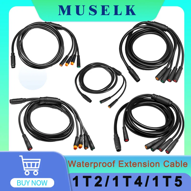Elektrische Fahrrad Wasserdichte Kabel 1T2/1T4/1T5 Kabel Umwandlung Zubehör Controller Licht Ebrake Drossel Display Image