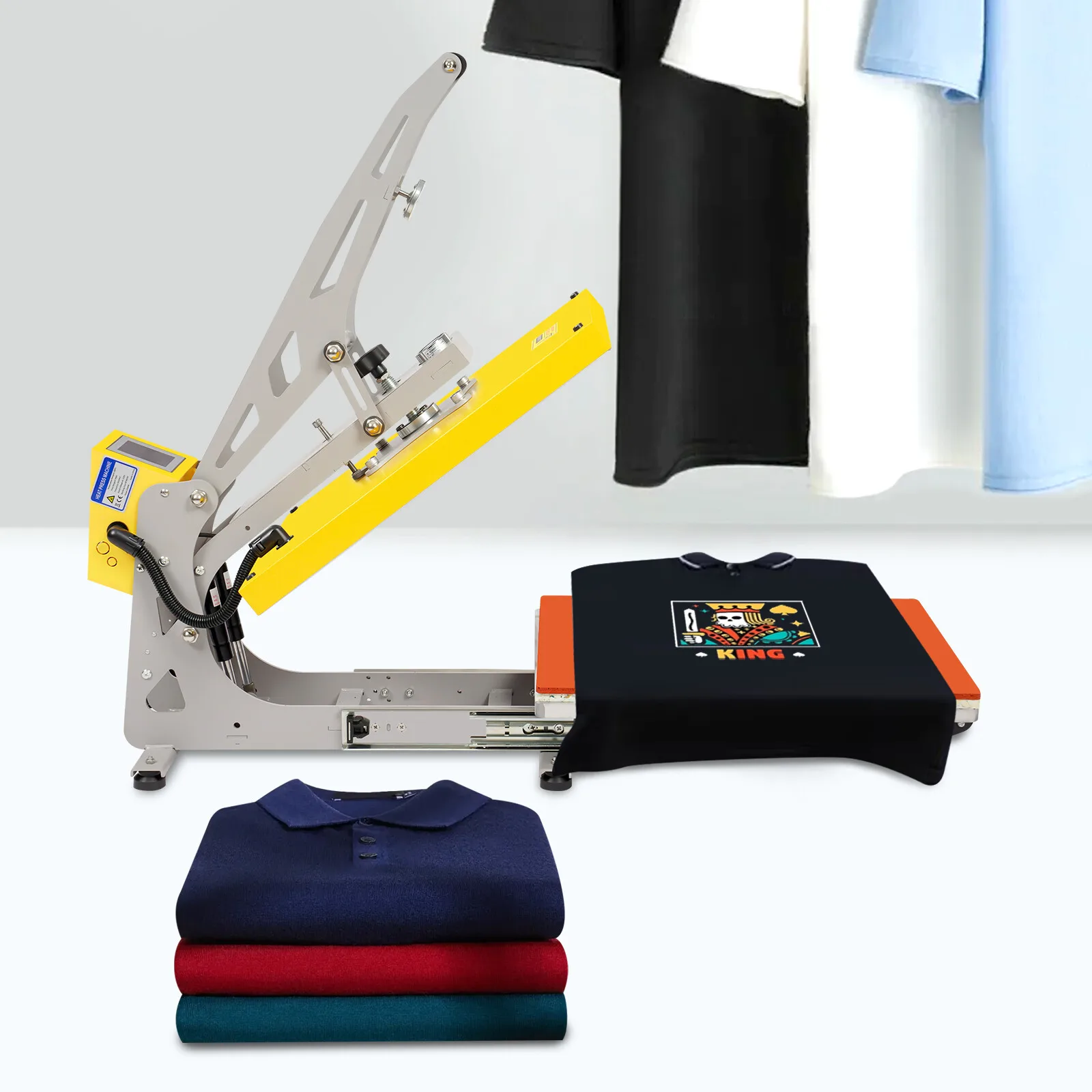 2500W Professionelle Transferpresse | 40x50cm Großer Plattenhalter, 250 ° C für T-Shirt- und Tassen-Sublimation Image