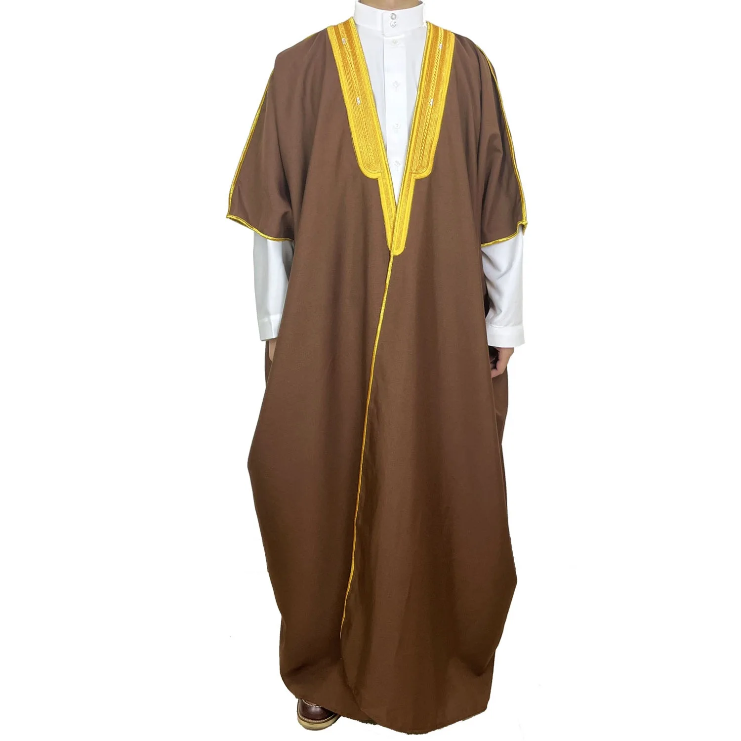 Islamische Dubai Saudi Abayas Gebet Abaya Naher Osten Herren Robe Muslim Kleid Kimono Dishdasha Kleidung Kaftan Ramadan Jubba Thobe Image