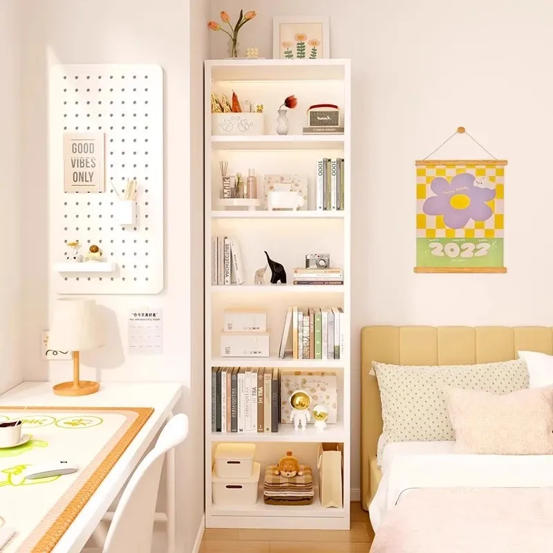 Bücherregale, raumhohe Regale mit schmaler Naht, vertikale Wandreinigung, kleine Studenten-Aufbewahrung, Bücherregale, Eckschränke