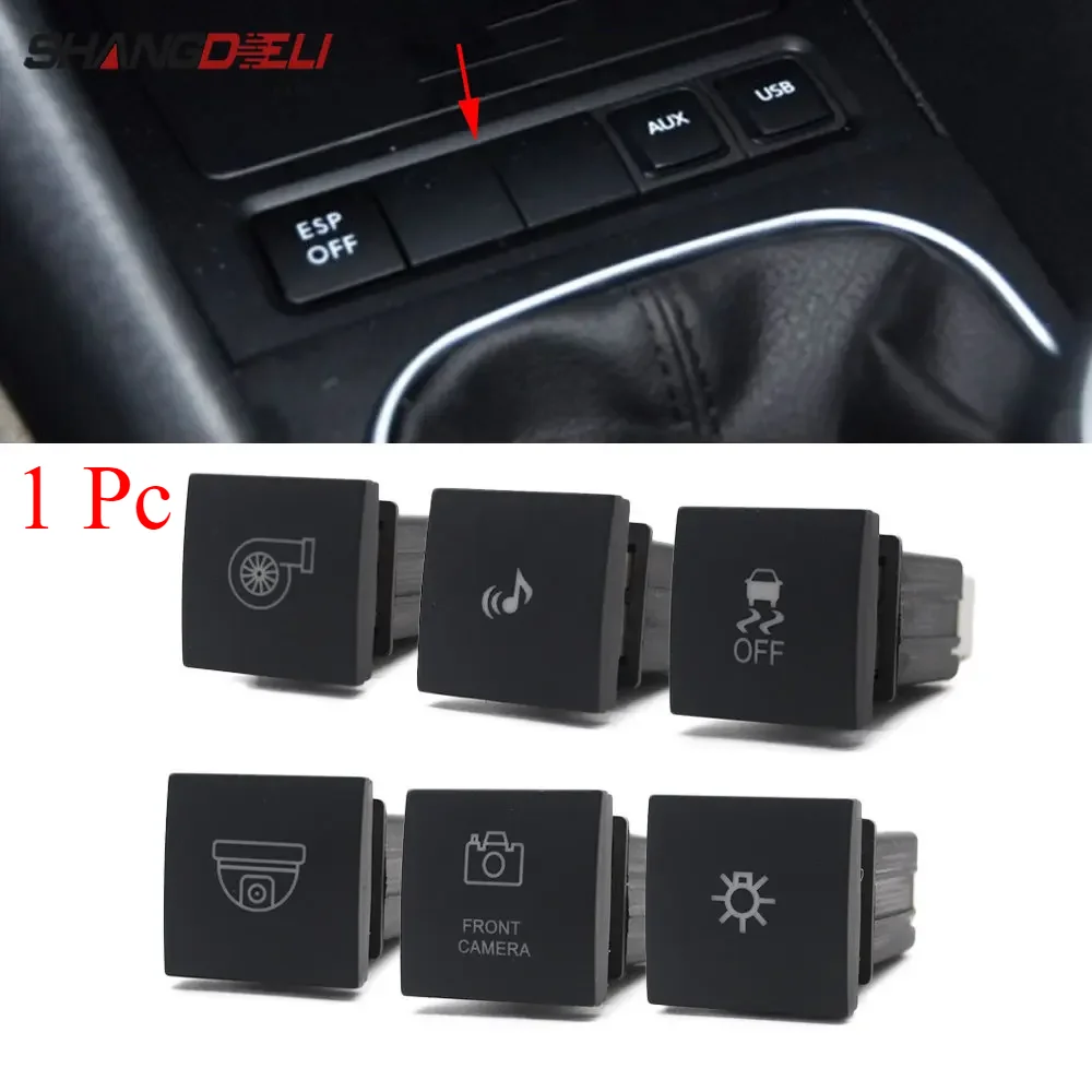 1 Stück Auto LED DRL Licht Radar Power On Off Kamera Anti-seite Slip Schalter Taste Für VW Golf 6 golf v Jetta MK5 Caddy Scirocco Image