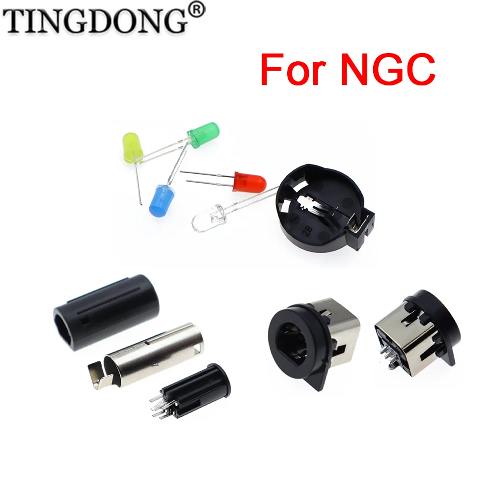 Für GameCube NGC Farbe Power LED Kit Kondensator Batterie Halter Kit Für NGC Batterie Upgrade Empfang Stecker Ersetzen teile Image